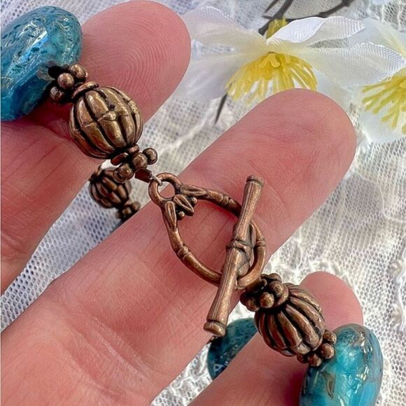 Vintage 90’s Agate Bead Bracelet - Picture 4 of 11